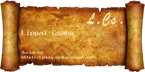 Lippai Csaba névjegykártya